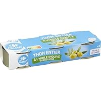 PRODUIT : Thon listao entier à l'huile d'olive vierge extra, une conserve de poisson de qualité. COMPOSITION : Thon listao entier avec 24,5% d'huile d'olive vierge extra et du sel. PRÉPARATION : Égouttez le thon avant de le consommer, pour l'utiliser...