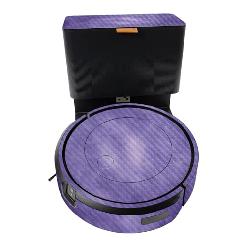 Carbon Fiber Smart Home Skin Compatible with iRobot Roomba J5 Plus - Purple Airbrush - Premium 3M Vinyl Protective Wrap Decal Cover - Easy to Apply | Crafted in The USA by MightySkins