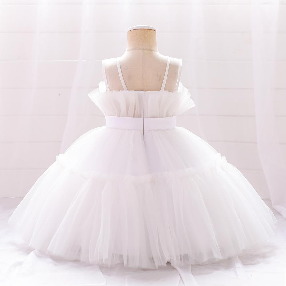 Dressy Daisy Baby Toddler Girls' Special Occasion Dress Tulle Ball Gown for Wedding Birthday Christmas Flower Girl 12M-7
