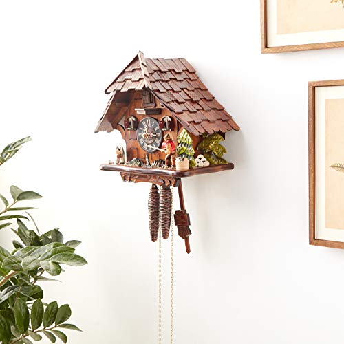 River City Clocks One Day Cuckoo Clock Cottage, Fisherman Raises Fishing Pole #TOP5