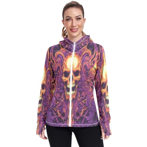 Vêtement anti-UV femme running pêche outdoor orange rouge