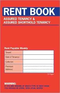 Rent Book 16 Page Assured Tenancy & Assured Shorthold Tenanacy Book (C237)