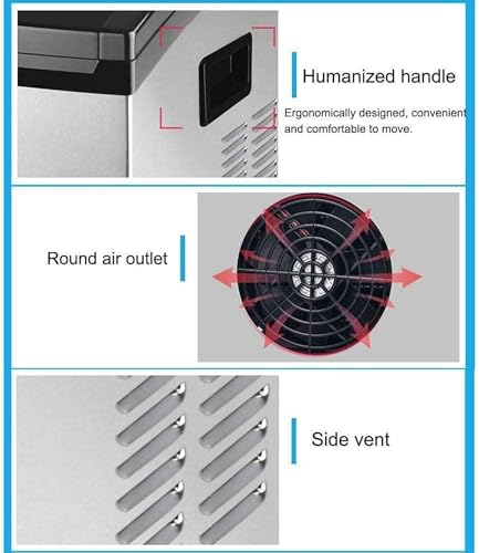 Fabricadora de hielo portátil con control LED y 2 tamaños de cubos miniatura 5
