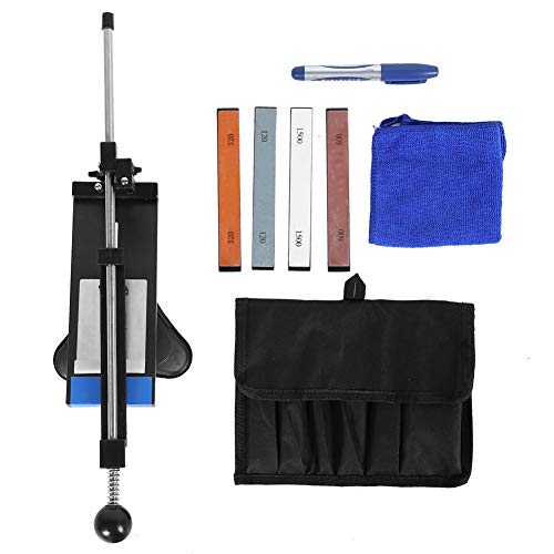 Kitchen Fixed Angle Knife Sharpener Kit with 4 Grindstone Grinding Sharpening Tools