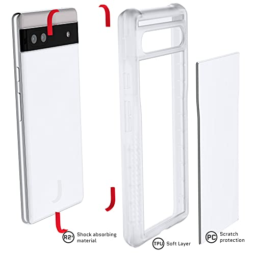Image of Ghostek COVERT Pixel 6a Clear Case with Shockproof Drop Protection and Anti-Yellowing Premium Slim Lightweight Design Rugged Protective Phone Cover Designed for 2022 Google Pixel 6a (6.1 Inch) (Clear)