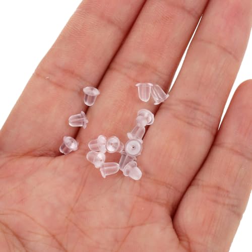 Cierres de silicona para pendientes transparentes y suaves accesorios seguros Gadpiparty 5