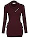 TTimeson Womens Casual Comfy Loose Fit Tunic Top with Pockets X-Large Wine Red