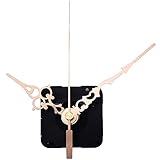 Mudder High Torque Golden Hands Clock Mechanism, 3/10 Inch Maximum Dial Thickness, 4/5 Inch Total Shaft Length