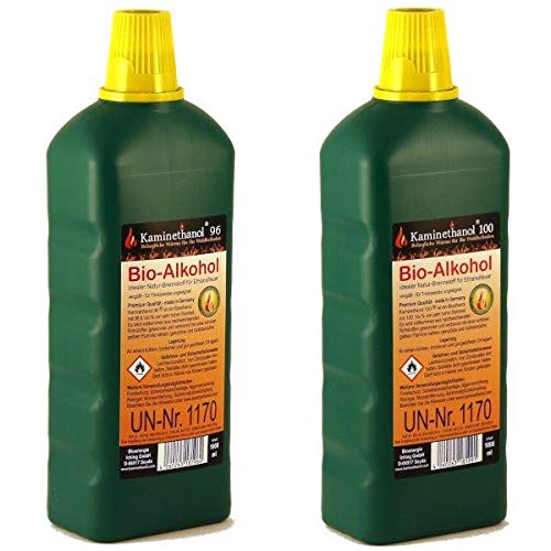 Kaminethanol 1 Liter Bioethanol (12 x 1 L) Entscheidungshilfe Premium Qualität - direkt vom Hersteller für Ethanol Kamine Cover