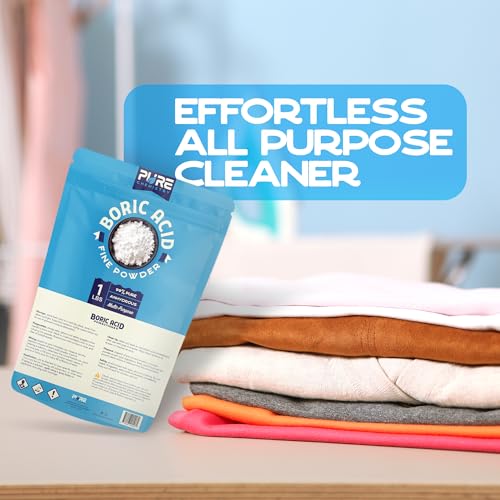 image for Ecoxall Bulk Boric Acid Fine Powder, 99.9% Pure, Laundry Stain Remover