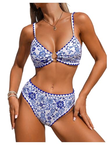 Bikini imprimé cachemire taille haute idéal pour vos vacances