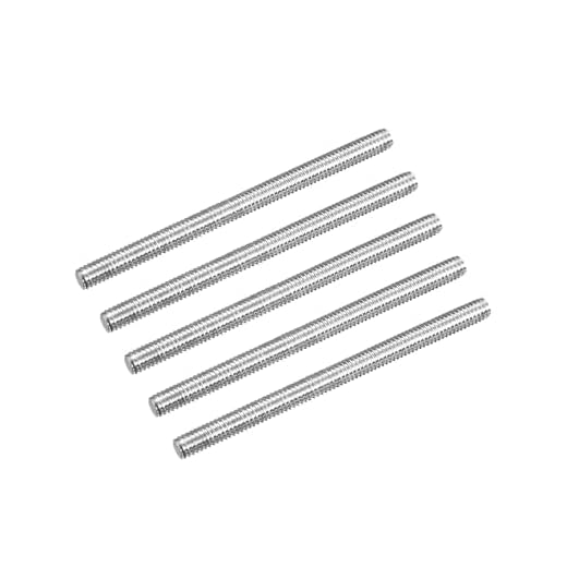 TOP-VIGOR 5Pcs M3-0.5 x 200mm Length Fully Threaded Rod, 304 Stainless Steel Right Hand Threaded Rods, Fully Studding Rod Bar for Anchor Bolts, Clamps, Hangers and U-Bolts