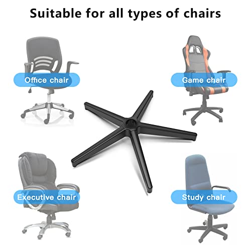 Office Chair Replacement Parts-28'' Heavy Duty Base Replacement(2200Lbs) - Desk Chair Reinforced Metal Leg,Universal Caster And Gas Cylinder Size #TOP2