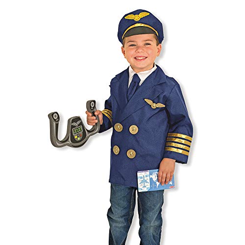 Melissa & Doug Pilot Role Costume Set (FFP) ,Blue - Image 6