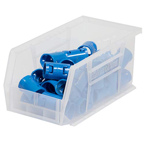 Akro-Mils 30230 Akrobins Plastic Hanging Stackable Storage Organizer Bin, 11-Inch X 5-Inch X 5-Inch, Clear, 12-Pack #TOP2