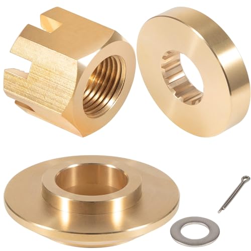Image of Replacement for 6E5-45987-01 Propeller Installation Hardware Tool Kit for Yamaha Outboard Engine 150HP-300HP, Thrust Washer /Spacer /Washer /Nut and Cotter Pin