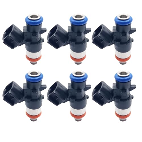 Generic 6Pcs Fuel Injector 4 Holes Compatible with 2014-2017 Jeep Cherokee 3.2L V6 Replaces for 0280158313 04627794AA