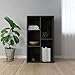 vidaXL Libreria/Credenza Scaffali Versatile Decorativa Mobiletto Arredo Casa Mensole Libri a Giorno Espositore Nero 50x25x80 cm in Truciolato