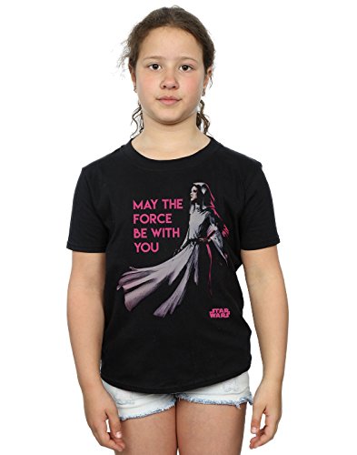 Image of Star Wars Girls Princess Leia Force T-Shirt 7-8 Years Black