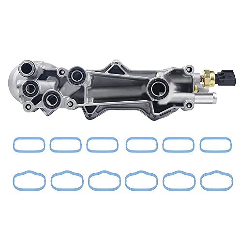 Engine Oil Cooler Filter Housing Kit Fit for 2011-2016 Avenger Charger Challenger Durango Journey, Promaster 1500, Wrangler Grand Cherokee 3.2/3.6L Upgrade Aluminum Oil Filter Assembly 926-876 926-959 - Thumbnail 7