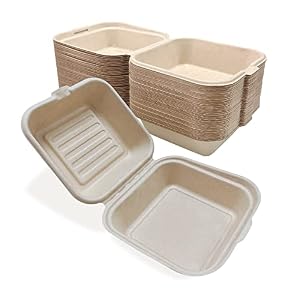 Disposable Green Bagasse Clamshell Lebensmittelbehälter 15,5'