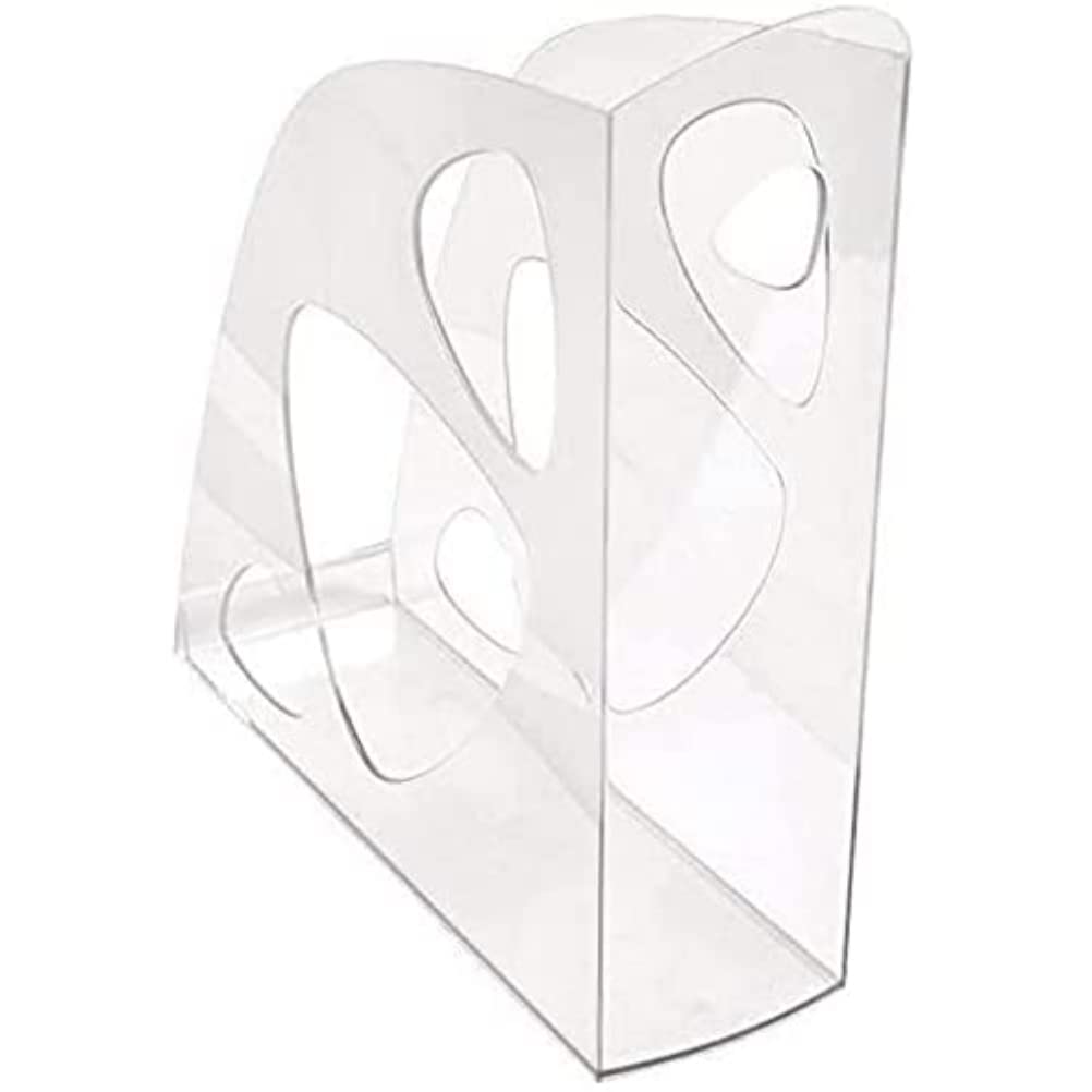 Exacompta - Ref 18123D - Office Ecomag Magazine File - 248 x 77 x 257mm in Size, Suitable for Storing A4 Documents, Finger Hole, Sturdy Construction - Clear (Pack of 10)
