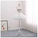 METEMEI Women's Petticoat 50s 4 Levels Hoopless Short Length Tulle Crinoline Underskirts Dress Bubble Skirt Above Knee Ivory