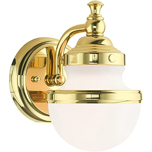Image of Livex Lighting Wall Sconce, Polished Brass