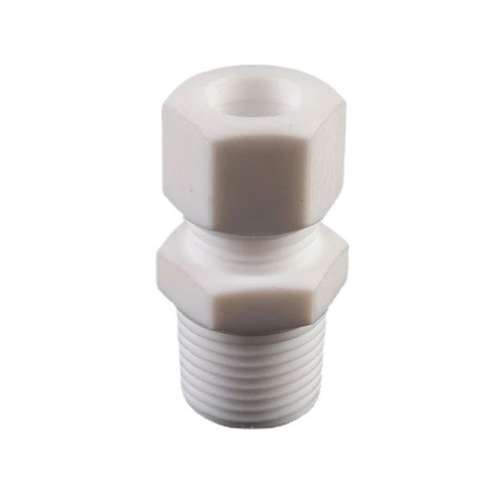 1 Stück BSPT NPT-Außengewinde PTFE-Einzelhülse Wasserleitungszubehör, Rohrverbinder-Kompressionsverschraubung(1/2 BSPT- 25.4mm)