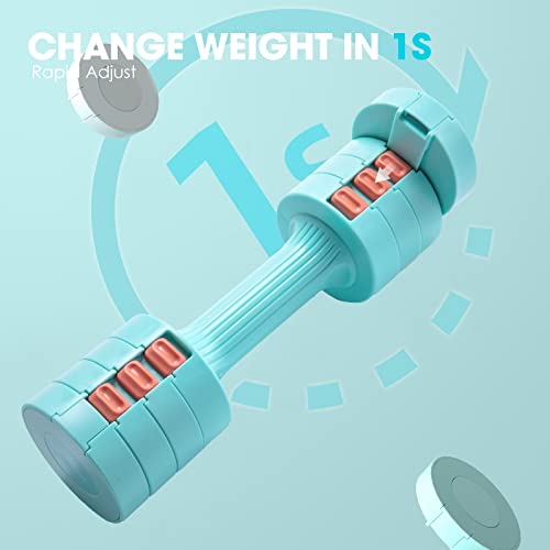 Manueklear Adjustable Weights Dumbbells Set For Women And Men, Non-Slip Handles Dumbbell Weights For Workout Quick-Adjust 10 Lb Dumbbells Set Of 2, Free Hand Weights For Men Home Strength Training #TOP1