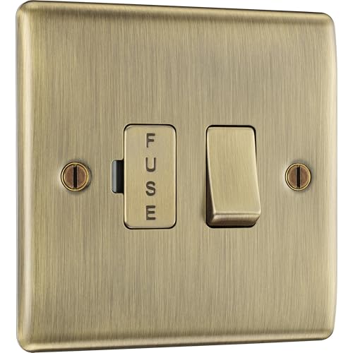 Interrupteur à fusible commuté BG Electrical NBS50 laiton ancien