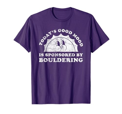Funny Cute Retro Vintage Bouldering Rock Climbing T-Shirt