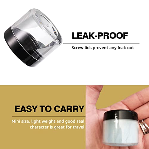 20 ml Containers Bulk 0.7 oz Round Pot Jars 120PCS Sample Containers Lip Scrub Containers Mini Plastic Cosmetic Containers with Lid for Lip Scrub, Body Butters, Cream, Slime, Craft Storage3