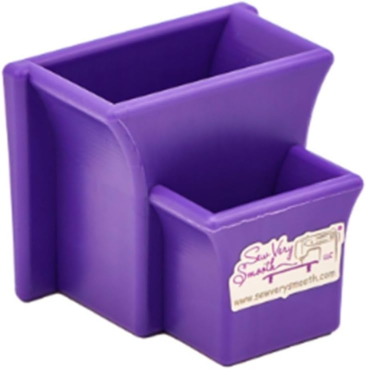 Annie Scissor Holster for Sewing & Crafting – Purple | Two Slots, Safe Storage for Scissors & Thread Snippers, Sew-Tacky Adhesive, Made in USA