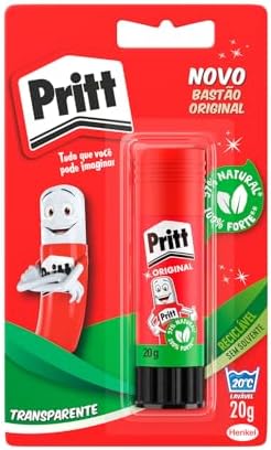 Cola em Bastão Pritt, ideal para escola ou escritório, Cola para artesanato excelente para trabalhos de colagens, Cola escolar segura para crianças, 1x20g
