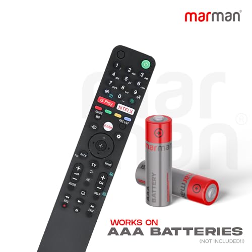 Image of marman Replacement of Sony Tv Remote Bravia Original Model 4K OLED QLED FHD UHD Smart Android Television Without Voice Command But Replicate Exact Feature of Genuine Remote Control