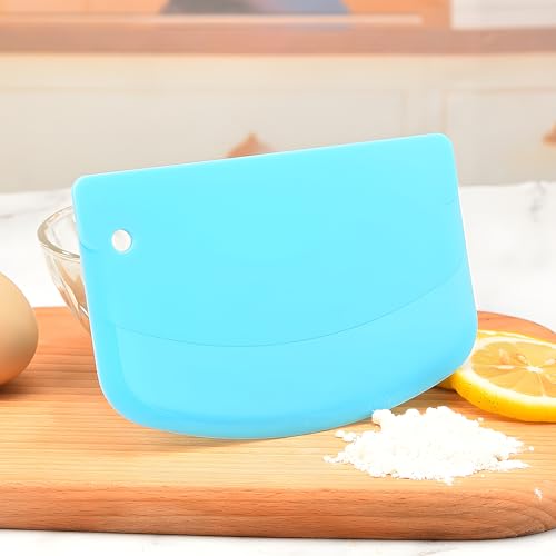 7PCS Dough Scraper Set, Plastic Bench Scraper, Multipurpose Bowl Scraper for Kitchen, Baking, Cake, Bread, Pizza, Pastry - Thumbnail 4