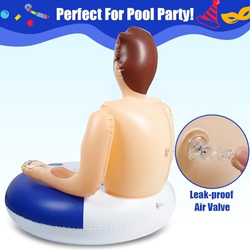 Miniatura 4 de Mewveer Flotadores Inflables Para Piscina, Juguetes Para Piscina, Anillo De Natación Para Niños, Balsa Inflable De Tubo Para Adultos, Flotador De Tubo Para Fiestas En La Playa Y Relajación Para Adul