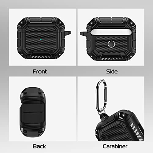 Nofinn For Airpods Pro 2Nd Generation Case 2022, Stylish Case With Keychain, Full Body Shockproof Tpu Soft Shell Protective Cover, Front Led Visible For Airpod Pro 2, Elegant Black #TOP5