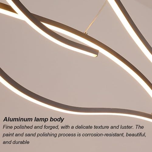 Lustre LED pour salle à manger suspendu réglable et moderne - 8