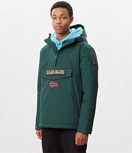 Napapijri Rainforest Pocket Giacca Uomo, 100% Poliammide, Verde (HUNTER GREEN