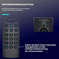 Annadue Bluetooth Sprachfernbedienung, G20S Pro BT Bluetooth/2.4G Wireless Fernbedienung mit Hintergrundbeleuchtung, Unterstützt Infrarot Lernen für Fernseher, Projektor, Computer Usw(Schwarz) – Ansicht 6