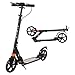 WJJ Pliant Scooter Équitation en extérieur Portable Scooter-adulte trottinette avec suspension de frein à main et double, planeur pliable de luxe en aluminium 2 grandes roues, hauteur réglable, soutie