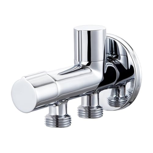 Robinet d'arrêt double commande G1/2 cuivre avec régulation d'eau indépendante - 5