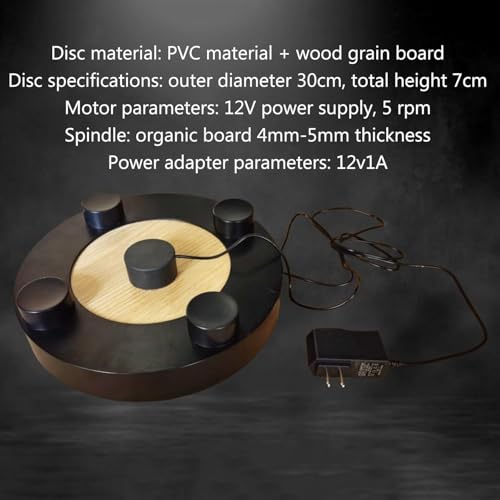 Bandeja de arena eléctrica para meditación, bandeja de raspado de arena autogiratoria, 11.8 pulgadas, decoración de oficina, jardín zen para meditación de atención plena, alivio del estrés y reducción
