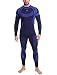 Produktbild Sesto Senso Herren Funktionsunterwäsche Set langarm Shirt lange Unterhose Thermoaktiv (Dunkelblau/Blau, XXL)