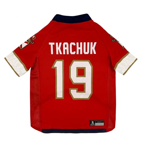 Pets First NHLPA Tkachuk Mesh Dog Jersey Florida Panthers XL
