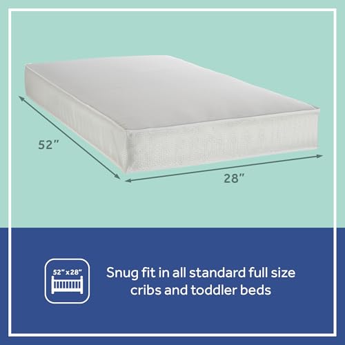 SEALY Baby Cozy Cool Hybrid 2 Stage Waterproof Crib Mattress, USA Made