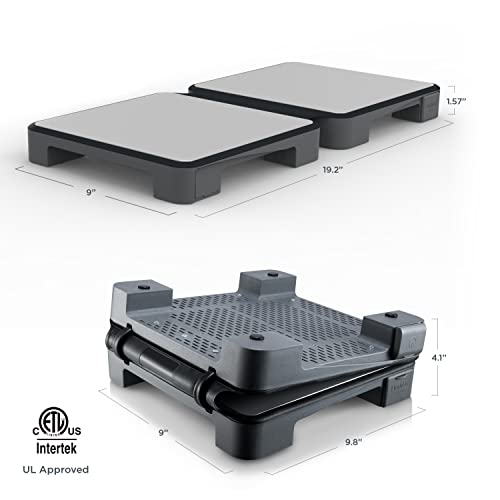 HotMat Connect Food Warmer Tray - Foldable with Silicone and Adjustable Temperature - Modular Compact Warming Plate for Home Dinners, Parties and Buffets - Grey, 2-Dish (1-Pack) - Thumbnail 7