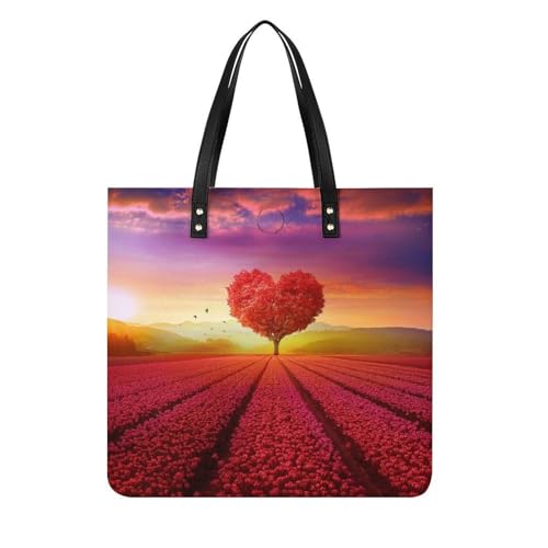 Sac à bandoulière arbre à fleurs rouges : le tote bag idéal pour vos voyages
